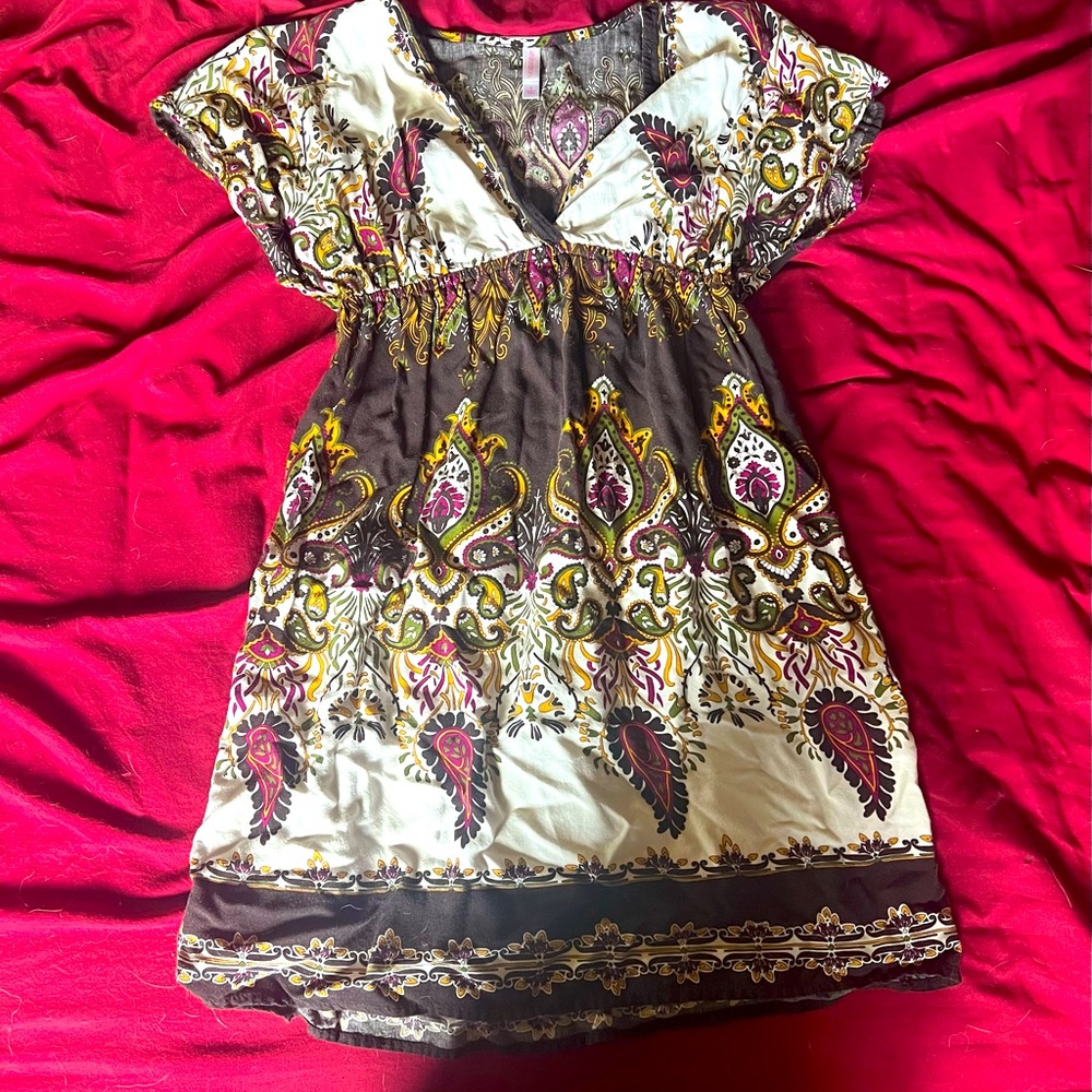 Xhilaration Multicolor Paisley Dress